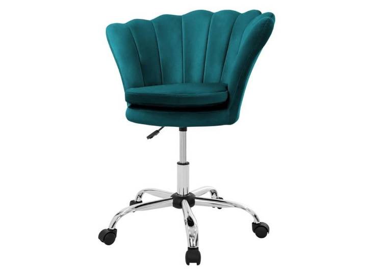ML-Design Chaise de bureau en velours pétrole structure métallique chaise rembourrée avec dossier réglable en hauteur