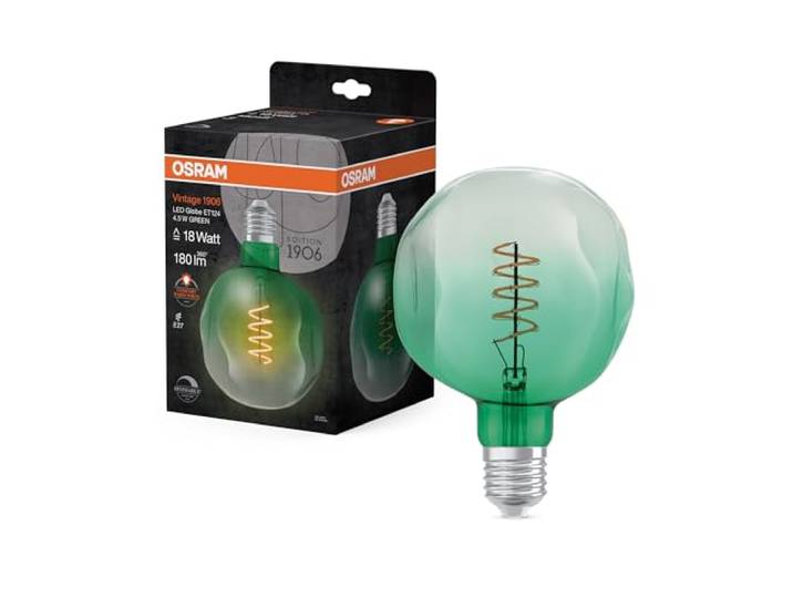 OSRAM Vintage 1906 LED lamp, green tint, 4.5W, 180lm