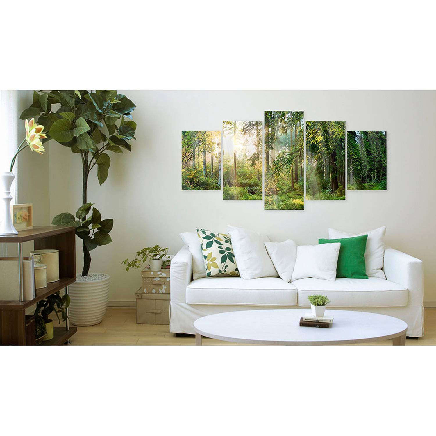 home24 Green Sanctuary Acrylglas-afbeelding, Groen, 100 x 50 cm