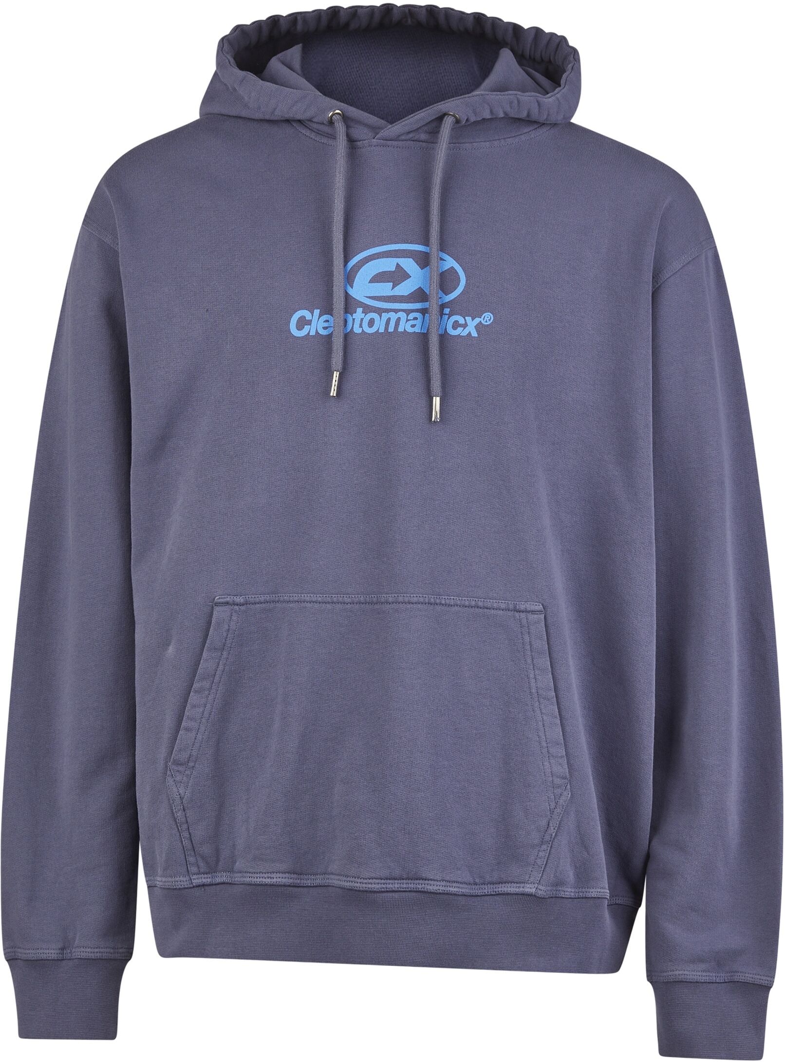 Kapuzensweatshirt CLEPTOMANICX "Classic Hooded Delivering", Herren, Gr. L, blau, 100% Baumwolle, bedruckt, normal, ohne Ausschnitt, Sweatshirts, Locker geschnitten