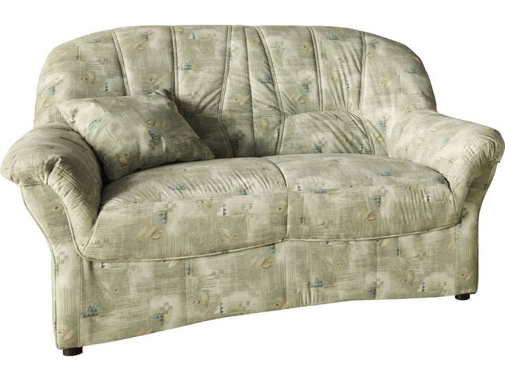 2-Sitzer DOMO COLLECTION Bahia zeitlos & elegantes Sofa, bequem , grün, B:153cm H:91cm T:92cm, Luxus-Microfaser (100% Polyester), mit Muster;Struktur (100% Polyester), Sofas, Microfaser, natur