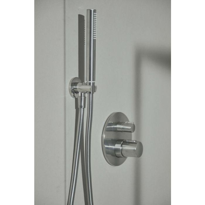 Ideal Standard CeraTherm Navigo Brausethermostat A7295GN rund, Fertigmontageset, silver storm, Unterputz