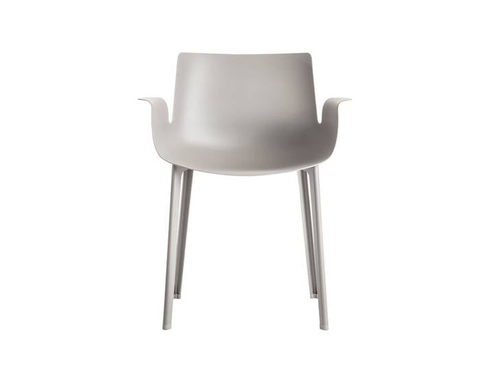 Kartell Esszimmerstuhl Piuma grau, Designer Piero Lissoni, 62x77x54 cm