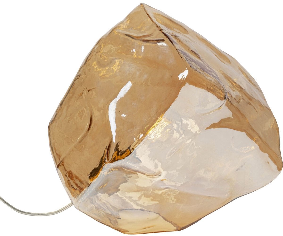 Kare Design Tafellamp Aura Amber Glas Ø30cm