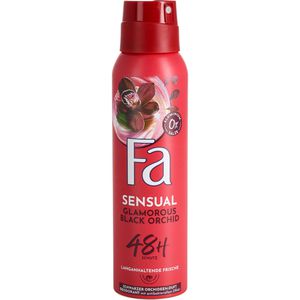 Fa Deodorant Sensual Glamorous Black Orchid, Spray, für Damen, 48h Schutz, ohne Aluminium, 150 ml