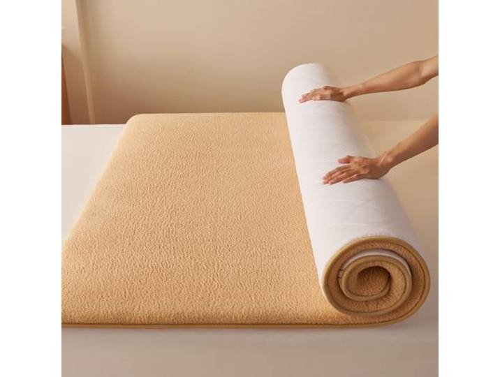 Faltbare Futon Matratze 80x190,90x190/200,100x200,140x190/200,160x190/200cm Japanische Tatami-matte Dicke Bodenmatratze Warme Winter Lamm Kaschmir Klappmatratze Schlafpad Schlafunterlage(180x200cm,Bro