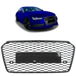 Wabengrill Kühlergrill schwarz glanz passend für Audi A7 C7 ab 2014-2018 kein RS7