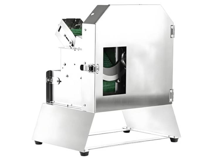 Gewerbliche Elektrische Gemüseschneidemaschine,100 Kg/H SteelTray Multifunktionales Küchengerät Aus Edelstahl,mit Bandzufuhrsystem,7cm Breiter Einfüllöffnung,für Hot-Pot-Restaurants
