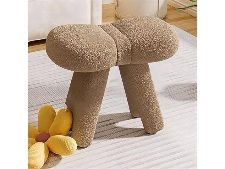 CHAOHAOKE Make-up-Stuhl aus Massivholz mit hoher Polsterung, Keine Montage erforderlich, Schminktischstuhl für Damen im Schlafzimmer, Weiß