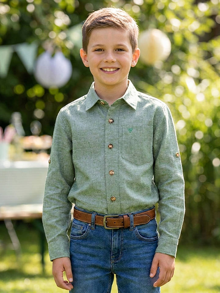 Isartrachten Hemd in Grün - 176