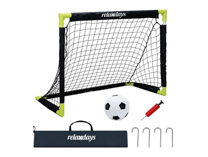 Relaxdays Fußballtor mit Ball & Tasche