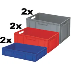 BRB Euro-Stapelbehälter / -Stapelboxen 6 Stück