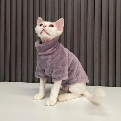 Uplift Essentials Cozy Winter Turtleneck Knitted Pet Sweater purple l