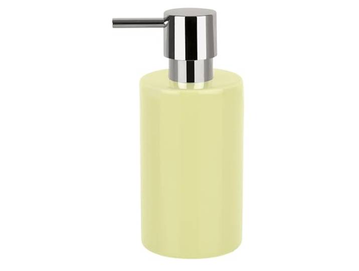 Spirella Tube Vloeibare zeepdispenser, aardewerk, geel, 7,0 x 7,0 x 16,0 cm