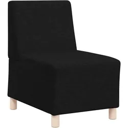 vidaXL Sofa-Stuhl ohne Armlehnen Schwarz 55 cm Stoff