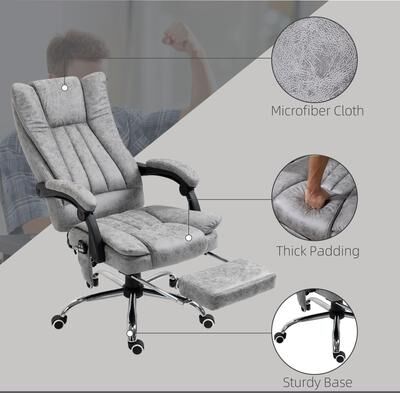GREATPLANINC Office Chair Massage Chair with Back Heating Swivel Chair