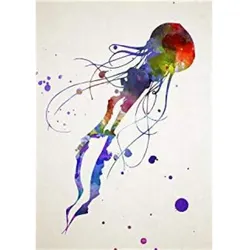 POSTER Medusa Aquarell-Stil A4 Rahmenlos