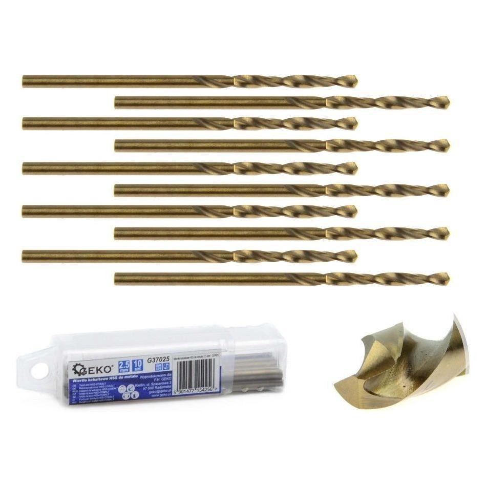 GEKO Bohrer für Metall 9mm HSS, 10er Pack (9 Millimeter) (G37090)