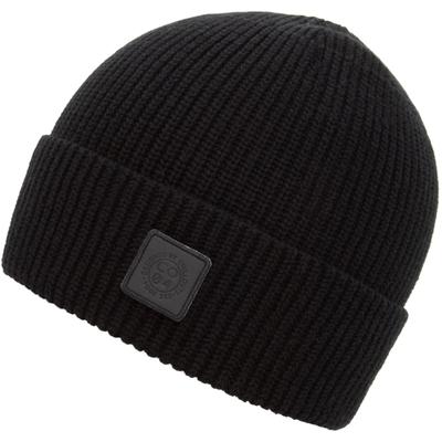 Beanie CHILLOUTS "Karl Hat", Herren, schwarz, Rippstrick, Obermaterial: 100% Baumwolle, unifarben, Mützen Beanie, Einheitsgröße, flexibel ca. 53-62 cm, vielseitig kombinierbar