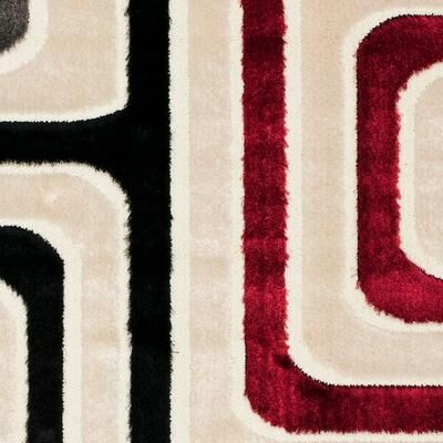SAFAVIEH Miami Shag Meenakshi Abstract 1.5-inch Thick Rug