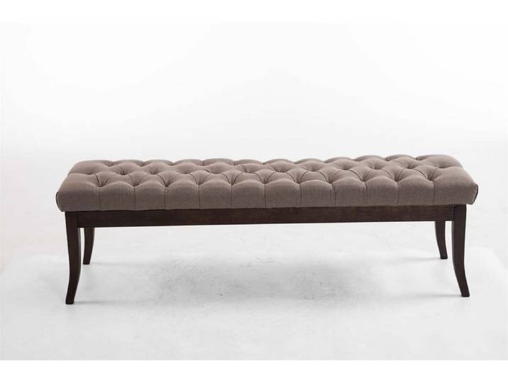 TPFLiving Sitzbank Romeo Stoff antik-dunkel 150 - taupe Stück