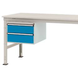 Manuflex ZB4517.5012 Gehäuse-Unterbau Mobil, Nutzhöhe 300 mm mit 2 Schubfächer. Für Tischtiefe 1200 mm