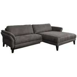 KAWOLA Sofa MALTA Ecksofa Stoff anthrazit Recamiere rechts