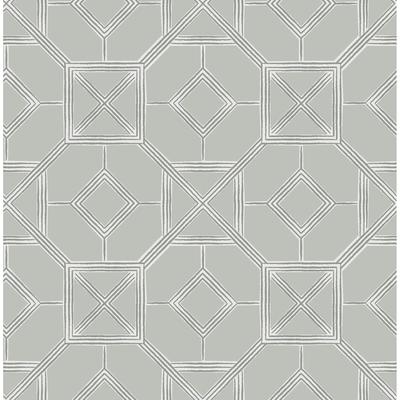 A-Street Prints Livia Grey Trellis Wallpaper