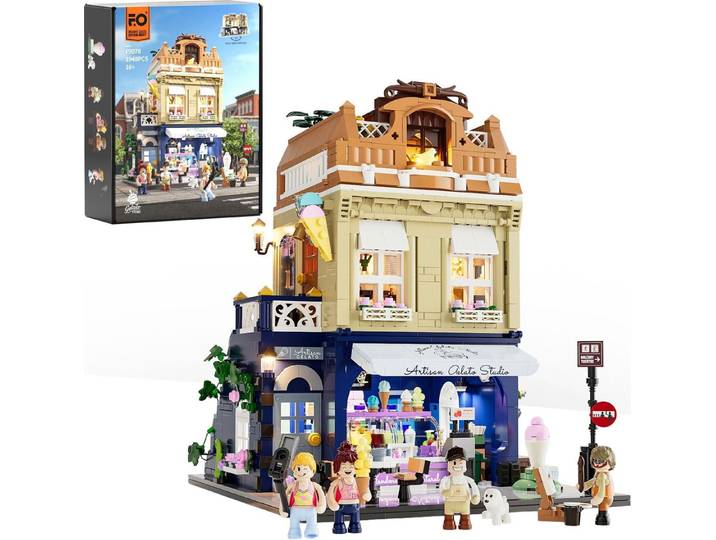 Lumibricks Lumibricks Eisdiele Klemmbausteine 1948 Teile mit LED Konstruktions-Spielset