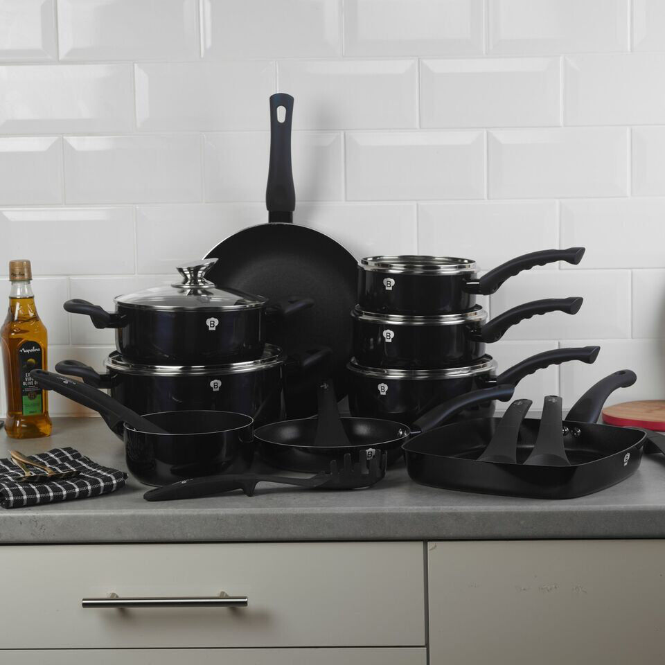 Blaumann 20 - Piece Non-Stick Aluminum Cookware Set Aquamarine 20