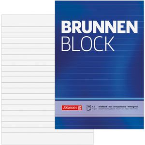 Brunnen Brunnen Briefblock 1052427 Der  Block, A5, 70g/qm, ungelocht, 50 Blatt, liniert