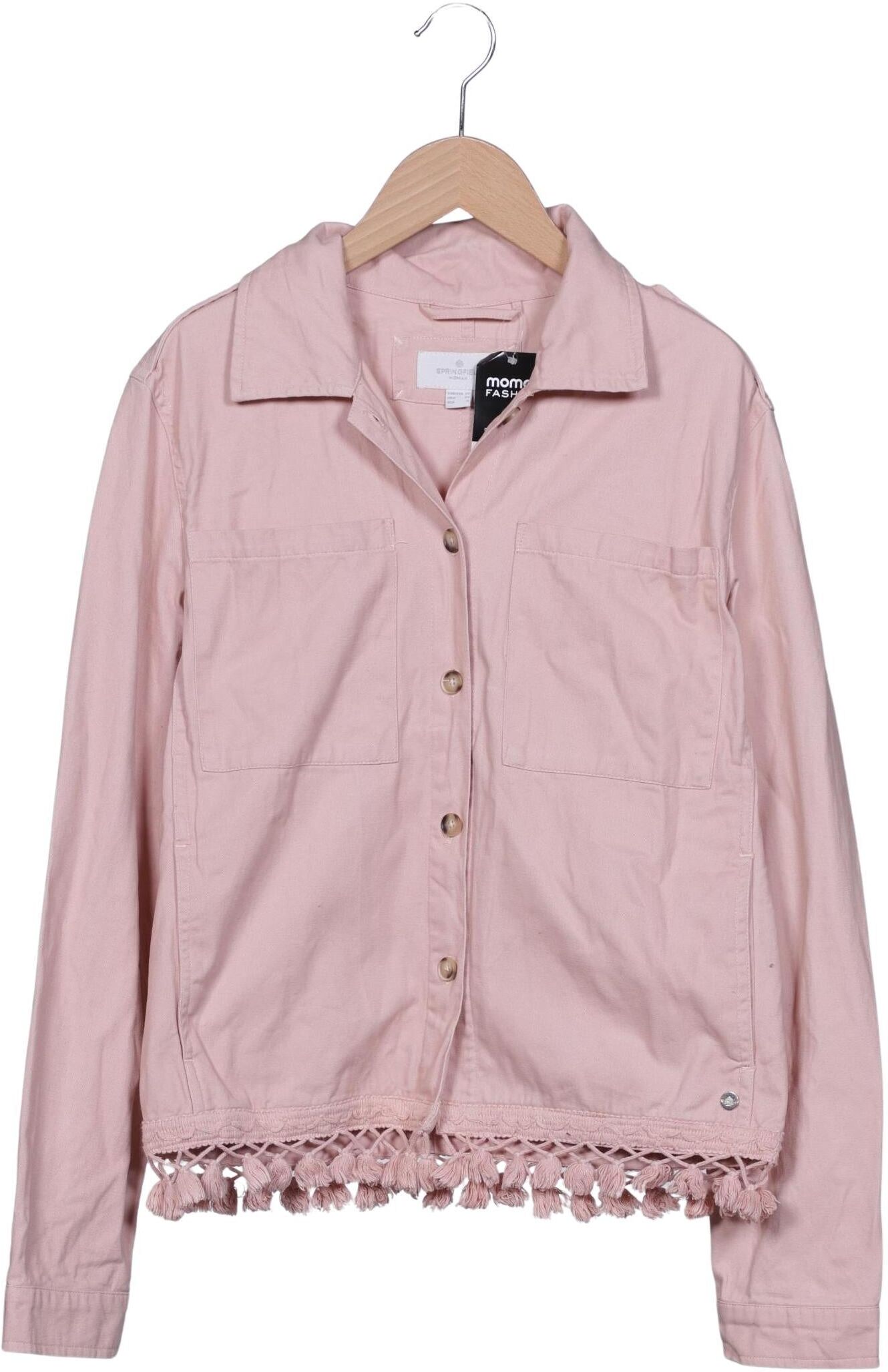 Springfield Damen Jacke, Pink, Gr. XS, Baumwolle - Second Hand