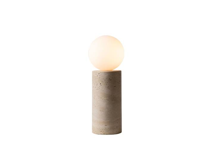 Lampe de table travertin blanc ø12cm