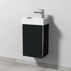 Sanipa 3way Waschtischunterbau zu Geberit iCon Waschtisch mit 1 Tür, Vulkan-Matt BP6571V