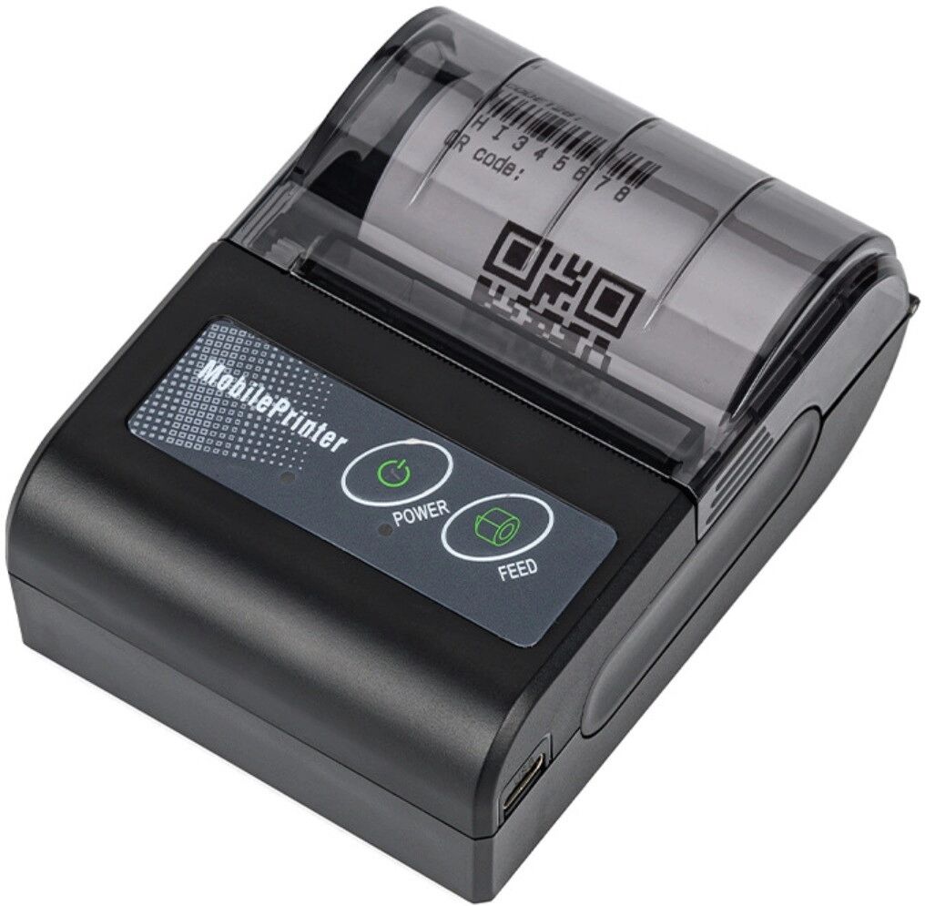 INF Tragbarer 58mm Bluetooth-Thermodrucker mit USB, 203DPI und tintenlosem Belegdruck