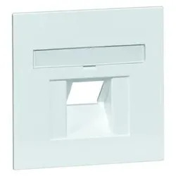 Peha Aura - Abdeckung UAE-Steckdose, alu, 1 Terminal, Beschriftungsfeld