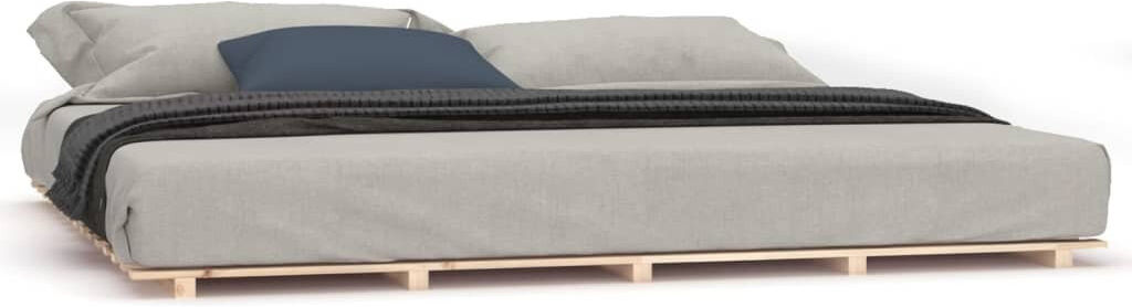 Latitude Run Lilyrae Solid Wood Platform Bed Natural Super King 180 x 200 cm