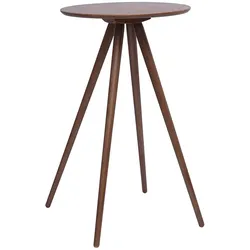 Runder Bartisch aus dunklem Walnussholz L60 cm NORDECO