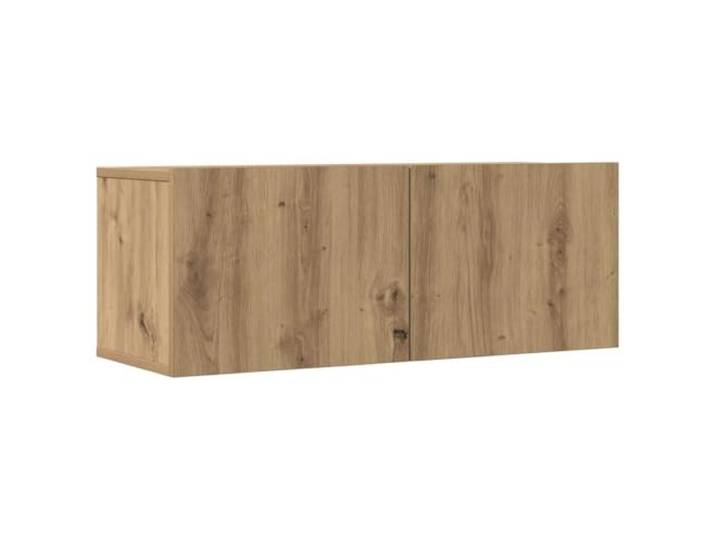 GHVBNMF 2er Set TV Wandschrank Artisan Eiche Hängeboard 80x30x30 cm Platzsparende Lowboards zur Wandmontage im Wohnzimmer. Bieten geordneten Stauraum mit Klapptüren für Multimedia-Geräte.