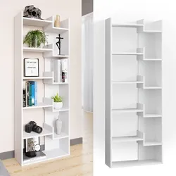 Vicco Bücherregal Raumteiler Standregal Fico Weiß 6 Etagen Wandregal Hochregal
