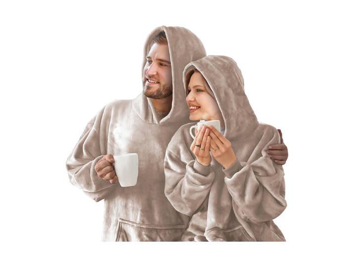 Hoodie Decke Beige
