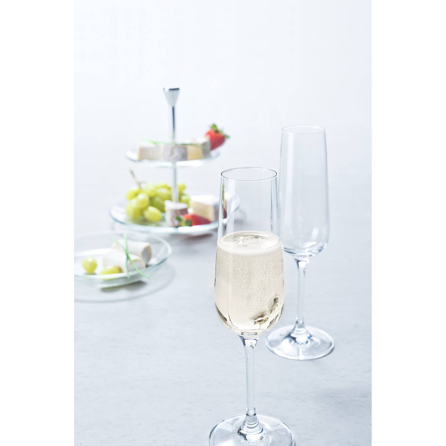 home24 Champagneflûtes set van 6 transparant Ø 4 cm