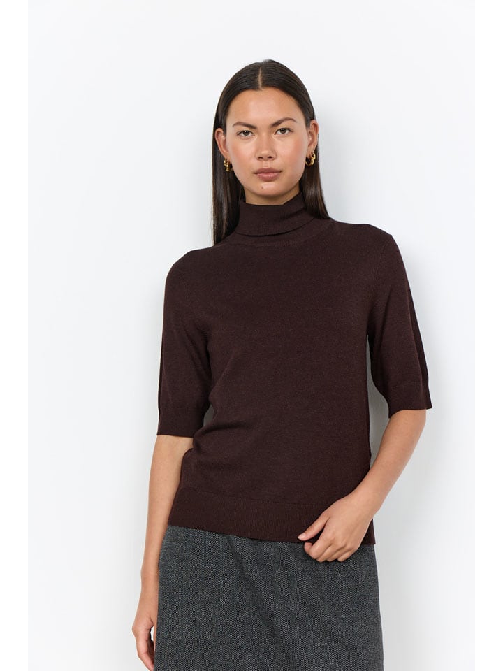 soyaconcept Rollkragenpullover "Dollie" in Dunkelbraun - M