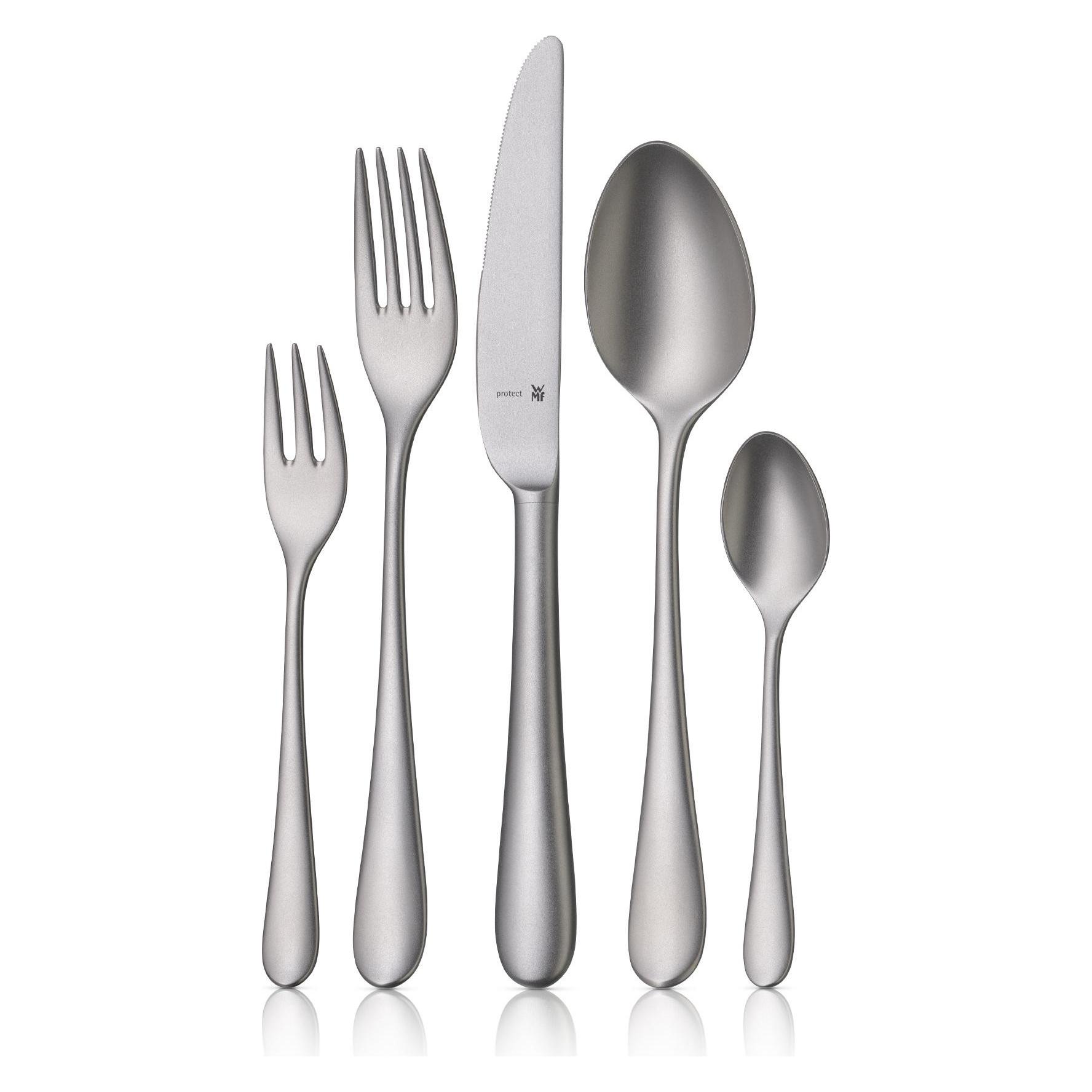 WMF Merit Besteck-Set, 66-teilig, Cromargan protect, sandgestrahlt (66 Stk., Besteck Set) (3201114244)