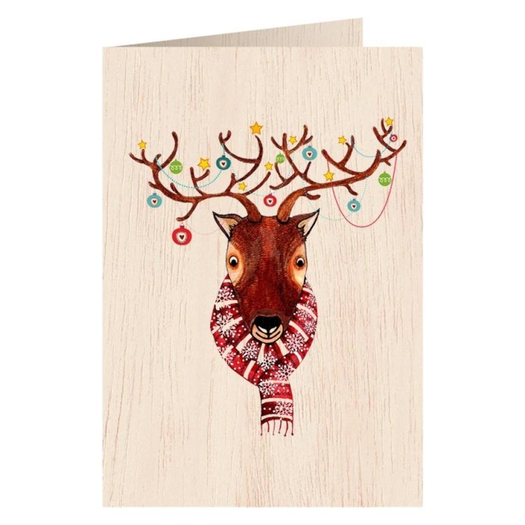 Cozywood Holzkarte C6 + Umschlag Heiliger Rudolf (41234691)