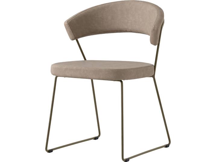 CONNUBIA Stuhl New York braun/beige Polyurethan/Metall