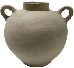 BIDK Home "Paper Mache Vase Eco Mix White H 9.8"" & Dia 10.4"" - White"