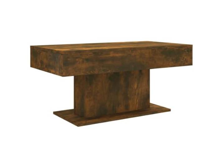 LASWWQMRF Couchtisch Räuchereiche 96x50x45 cm Holzwerkstoff Stilvoller Beistelltisch in dunkler Holzoptik für das Wohnzimmer, ideal als praktische Ablage für Getränke und Snacks.
