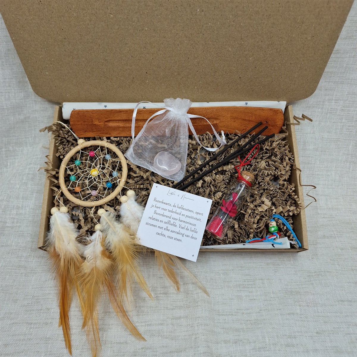 Moonlie Cadeauset Liefde en Harmonie Mini Spiritueel Edelstenen Cadeau
