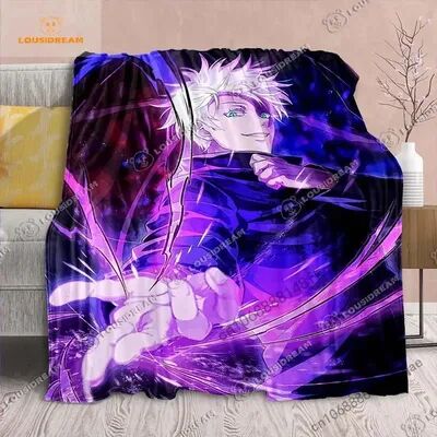 Shop Station Anime Throw Blanket Soft Flannel Gojo & Yuji Cozy Bed And Travel Blanket a 30x35inch